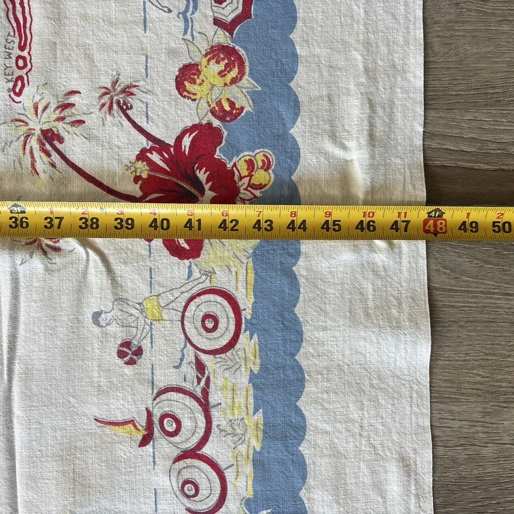 Vintage Florida Souvenir Map Tablecloth 48